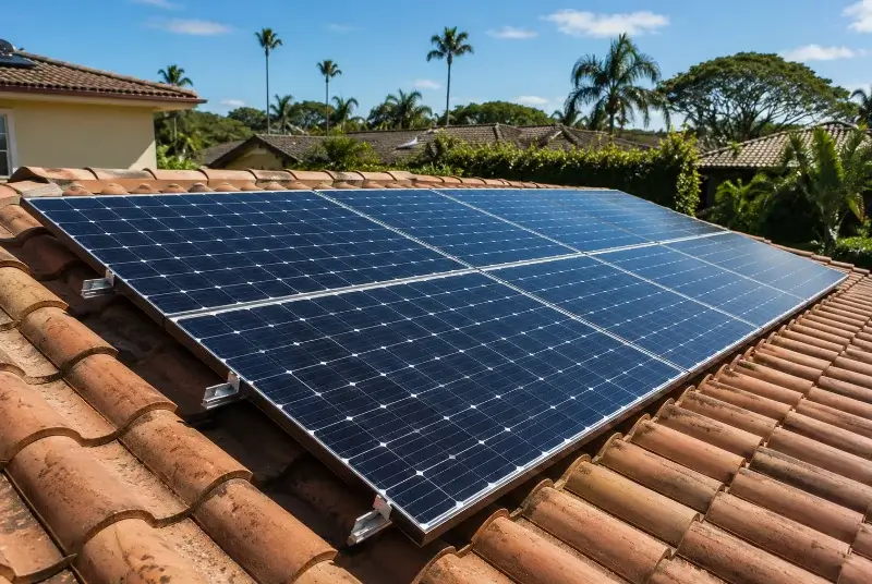 Installation de panneaux solaires à la Roquebrussanne